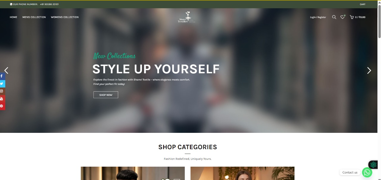 Shanvi Textile Website