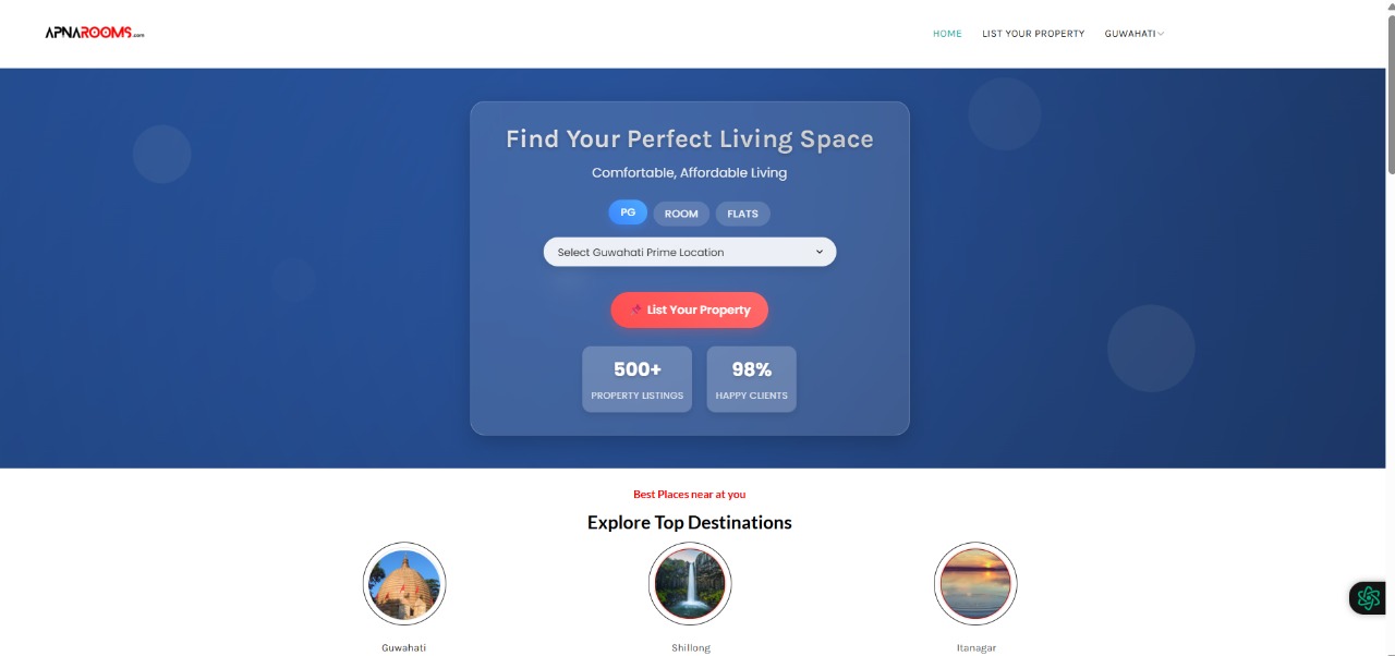 ApnaRooms Website