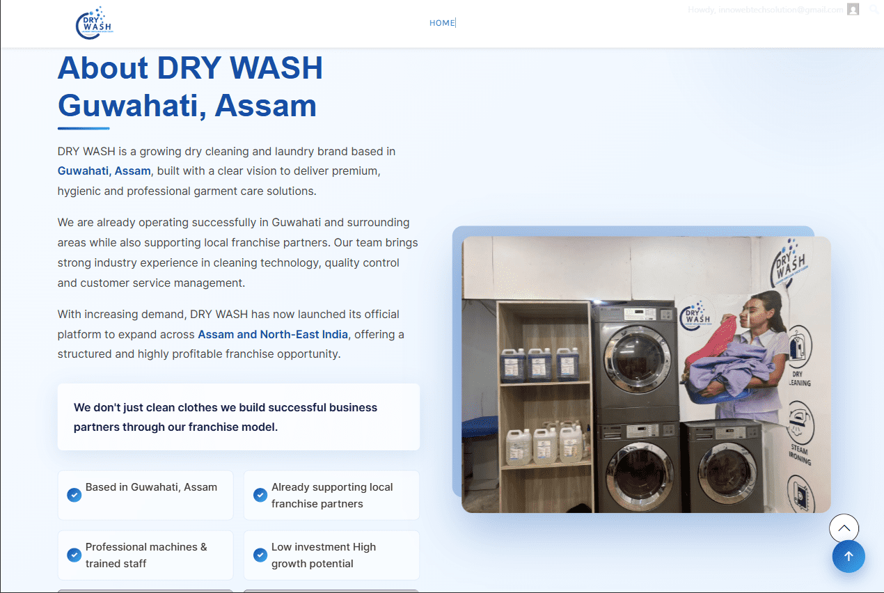 Dry Clean Service Website